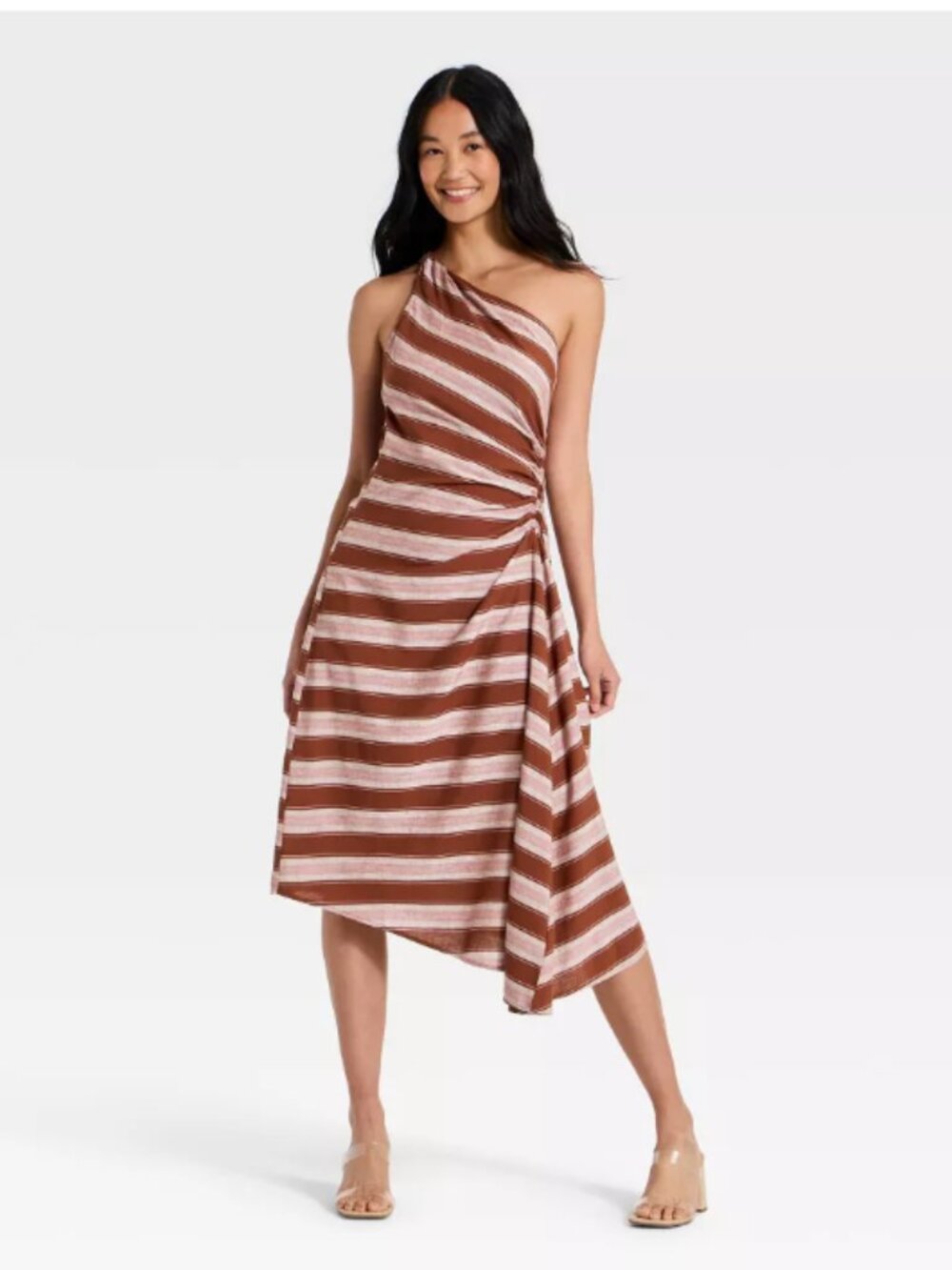 NWT A New Day Ruched Side Pleated Midi Dress, Size 4
